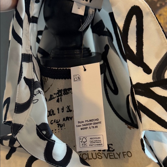 DKNY White and Black Heart Pattern Blouse - Picture 11 of 16